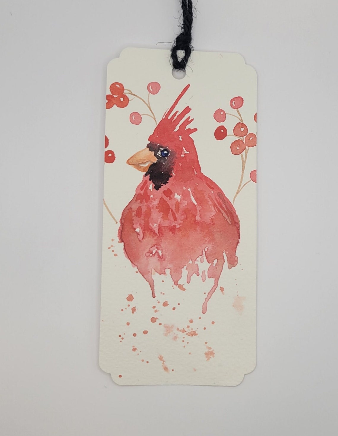 Handmade Watercolor Bookmark cardinal Watercolor Gift, Book Art, Cute ...