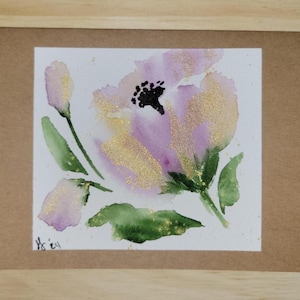 Hand-Painted Watercolor Flower Card: Floral Art Card