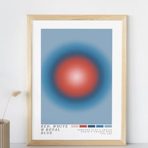 Red, White & Royal Blue Book Cover Aura Art Print (Digital Download)