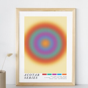 ACOTAR Book Cover Aura Poster: Minimalist Bookish Print (Instant Download)