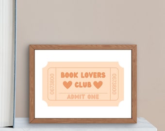 Book Lovers Club Ticket Stub Print (Digital Download)
