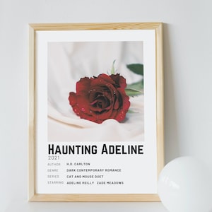 Polaroid Style Book Poster | Haunting Adeline | minimalist book poster | Bookish Gift | BookTok romance lover | Instant Download