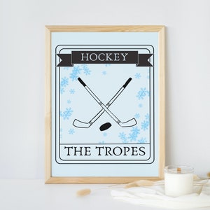 Livre Trope Tarot Card, Hockey Romance, Bookish Print, DIGITAL DOWNLOAD, Book Gift, Book Lover, Aesthetic Print