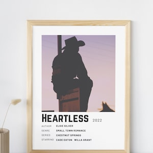 Heartless Book Poster: Chestnut Springs Series (Instant Download)