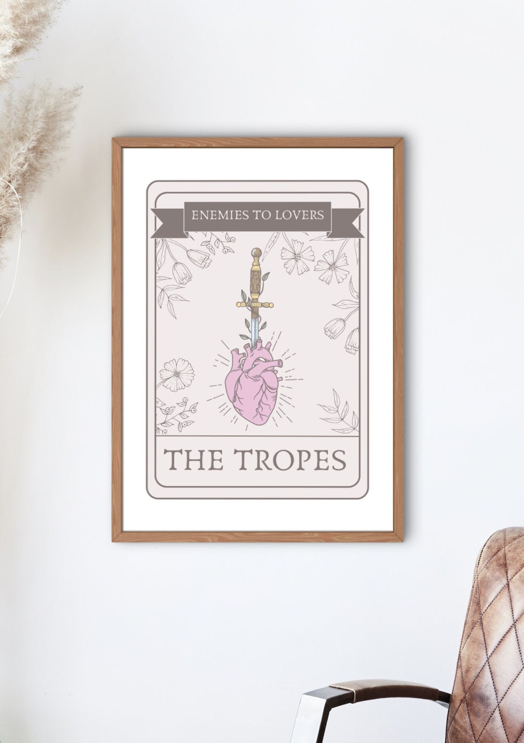 Enemies to Lovers Book Trope Tarot Card Bookish Print DIGITAL DOWNLOAD