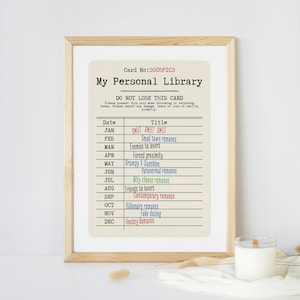 Uniek boekenwurmcadeau - Bookish Book Club Library Card Print - Perfect voor boekenliefhebbers en bibliofielen!