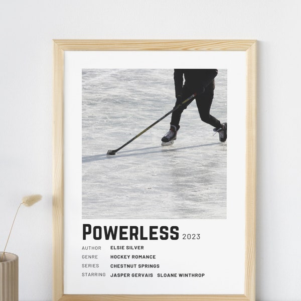 Polaroid Style Book Poster| Powerless Chestnut Springs | minimalist book poster | Bookish Gift | BookTok romance lover | Instant Download