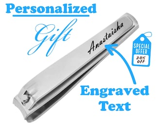 Personalized Nail Clippers, Custom Engraved Stainless Steel Nail Cutter for Grooming, Customizable Nail Clipper, Unique Gift for Men & Women