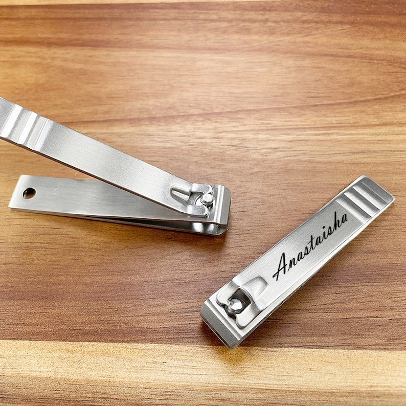 Personalized Nail Clippers, Custom Engraved Stainless Steel Nail Cutter
