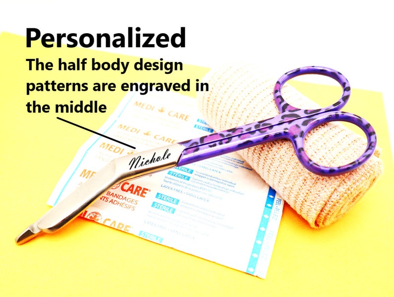 Custom Engraved Nurse Bandage Scissors for Vet Tech With One of A Kind