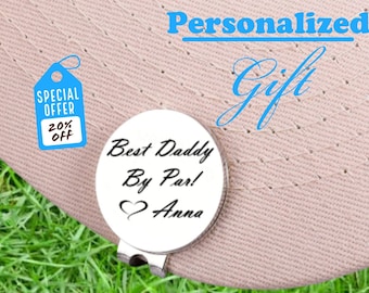 Personalized Golf Ball Marker, Custom Gift For Dad, Engraved Golf Ball Markers with Magnetic Hat Clip For Mom, Golf Marker Gifts For Golfers