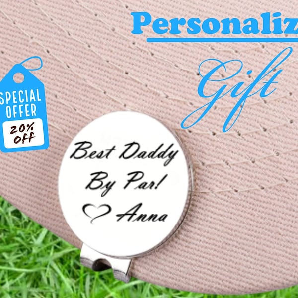 Personalized Golf Ball Marker, Custom Gift For Dad, Engraved Golf Ball Markers with Magnetic Hat Clip For Mom, Golf Marker Gifts For Golfers