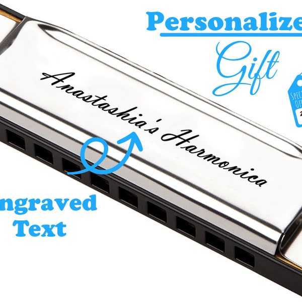 Custom Engraved Harmonica Etsy