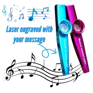 Personalized Music Kazoo Engraved With Your Custom Message To Give As Music Teacher Gift For Fun Memorable Musical Moments And Experiences
