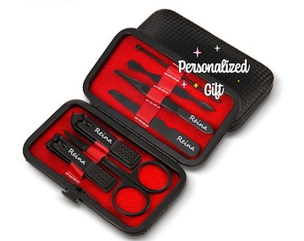 Personalisierter Nagelknipser mit individuell graviertem Maniküre- und Pediküre-Reiseset als einzigartiges Geburtstagsgeschenk für Männer und Frauen