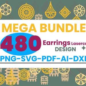 400+ Örhänges-Svg, Örhänges-Svg-paket, Laserskurna Filer, Örhänges-Skärfil, Cricut - Silhouette, Direktnedladdning