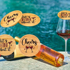 Wine Glass Covers SVG Bundle | Laser Cut Drink Covers for Outdoor Events, Picnic Drink Protector, Acrylic Engraving Files, Commercial Use