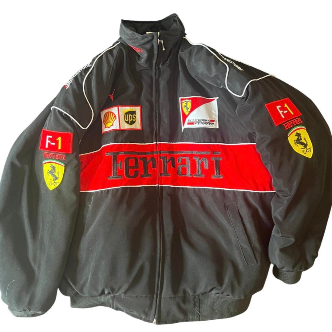 F1 Ferrari Jacket BLACK - Etsy UK
