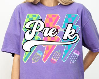 Comfort Colors Pre-K Teacher Shirt, Pre-K Squad, Preschool Crew, PreK Teacher Shirt, Pre-K Teacher Team Shirts, PreK TShirt, Pre K T-Shirt