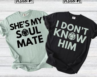 Nerd Matching Couple Shirts Role Playing Tabletop Gamer Gift For Husband Wife Funny His Hers Tshirt Matching Shirt Set For Anniversary