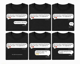 Funny Family Christmas Shirts: Sarcastic Group Chat Tees (Matching Holiday Tops)