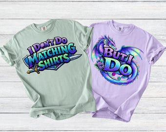 Nerd Matching Couple Shirts Role Playing Tabletop Gamer Gift For Husband Wife Funny His Hers Tshirt Matching Shirt Set For Anniversary