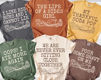 Family Thanksgiving Shirts Thanksgiving Group Shirt Funny Thanksgiving Party Matching Thanksgiving T-Shirts Friendsgiving Group Pun Shirts