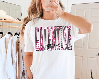 Comfort Colors Galentines Gang Shirt Galentines Day Party T-Shirt For Women Matching Valentine Gift for Best Friends Girls Night Group Tee