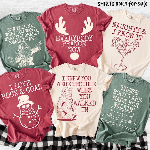Funny Family Christmas Pajamas Family Christmas PJs Christmas Song Puns Matching Family Christmas Pajamas Family Christmas Shirts Group