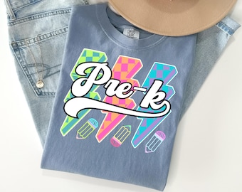 Comfort Colors Pre-K Teacher Shirt, Pre-K Squad, Preschool Crew, PreK Teacher Shirt, Pre-K Teacher Team Shirts, PreK TShirt, Pre K T-Shirt