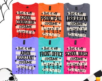 Halloween Teacher Shirt Comfort Colors Spooky Teacher Shirts Halloween Gift for Teacher Ghost Teacher Tee Fall Autumn Teacher Costume Shirt
