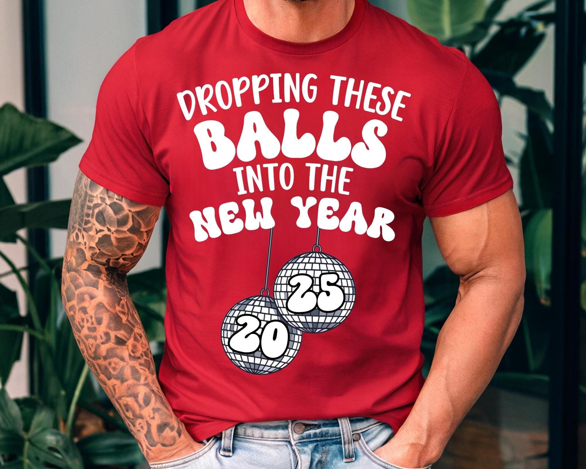 Funny New Year's Eve Shirt, Happy New Year 2026 Tshirt Gift For Him, NYE Holiday Party Ball Drop Tee, Cute Countdown Present For Husband
