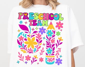 Comfort Colors Pre-K Teacher Shirt, Pre-K Squad, Preschool Crew, PreK Teacher Shirt, Pre-K Teacher Team Shirts, PreK TShirt, Pre K T-Shirt