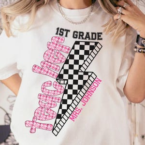 Personalized Teacher Name Shirt, Custom Teacher Gift, Back to School T-Shirt, Teacher Team Shirts, Comfort Colors Teacher TShirt, Trendy Tee