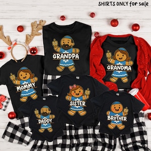 Custom Name Family Group Hanukkah Pajamas Jewish Hanukkah Pj Gift Matching Chanukah outfits Funny Hanukkah Party Pjs Matching Family Pajamas