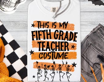 5th Grade Halloween Teacher Shirt Fifth Grade Halloween Teacher Group Halloween Elementary School Tee Spooky Teacher Gift Comfort Colors