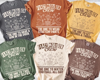 Family Thanksgiving Shirts Thanksgiving Group Shirt Funny Thanksgiving Party Matching Thanksgiving T-Shirts Friendsgiving Group Pun Shirts