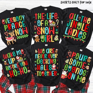 Preppy Family Group Christmas Shirt Matching Christmas Outfits Shirts Funny Christmas Party Tees Matching Family Christmas Shirts Funny Tops
