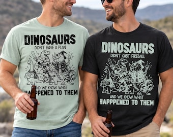 Funny Tabletop RPG Dinosaur Shirt Dungeon Master Gift D20 Dice Gamer Tee Fantasy Roleplay Adventure Party Group Matching Game Night Tops