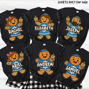 Custom Name Family Group Hanukkah Pajamas Jewish Hanukkah Pj Gift Matching Chanukah outfits Funny Hanukkah Party Pjs Matching Family Pajamas
