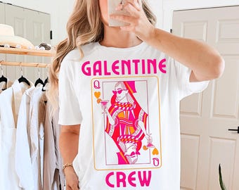 Comfort Colors Galentines Gang Shirt Galentines Day Party T-Shirt For Women Matching Valentine Gift for Best Friends Girls Night Group Tee