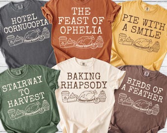 Family Thanksgiving Shirts Thanksgiving Group Shirt Funny Thanksgiving Party Matching Thanksgiving T-Shirts Friendsgiving Group Pun Shirts