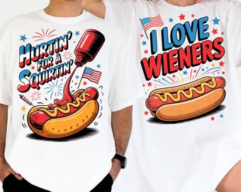 4th Of July Matching Couple Shirts, His and Hers Independence Day Tee, American Couple Shirt, Husband and Wife Matching Fourth of July Shirt