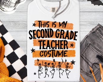 2nd Grade Halloween Teacher Shirt Second Grade Halloween Teacher Group Halloween Elementary School Tee Spooky Teacher Gift Comfort Colors