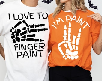 Comfort Colors Halloween Matching Couple Shirts Spooky Couples Tshirt Spooky Season Shirts His and Hers Halloween Funny Halloween Shirt Gift