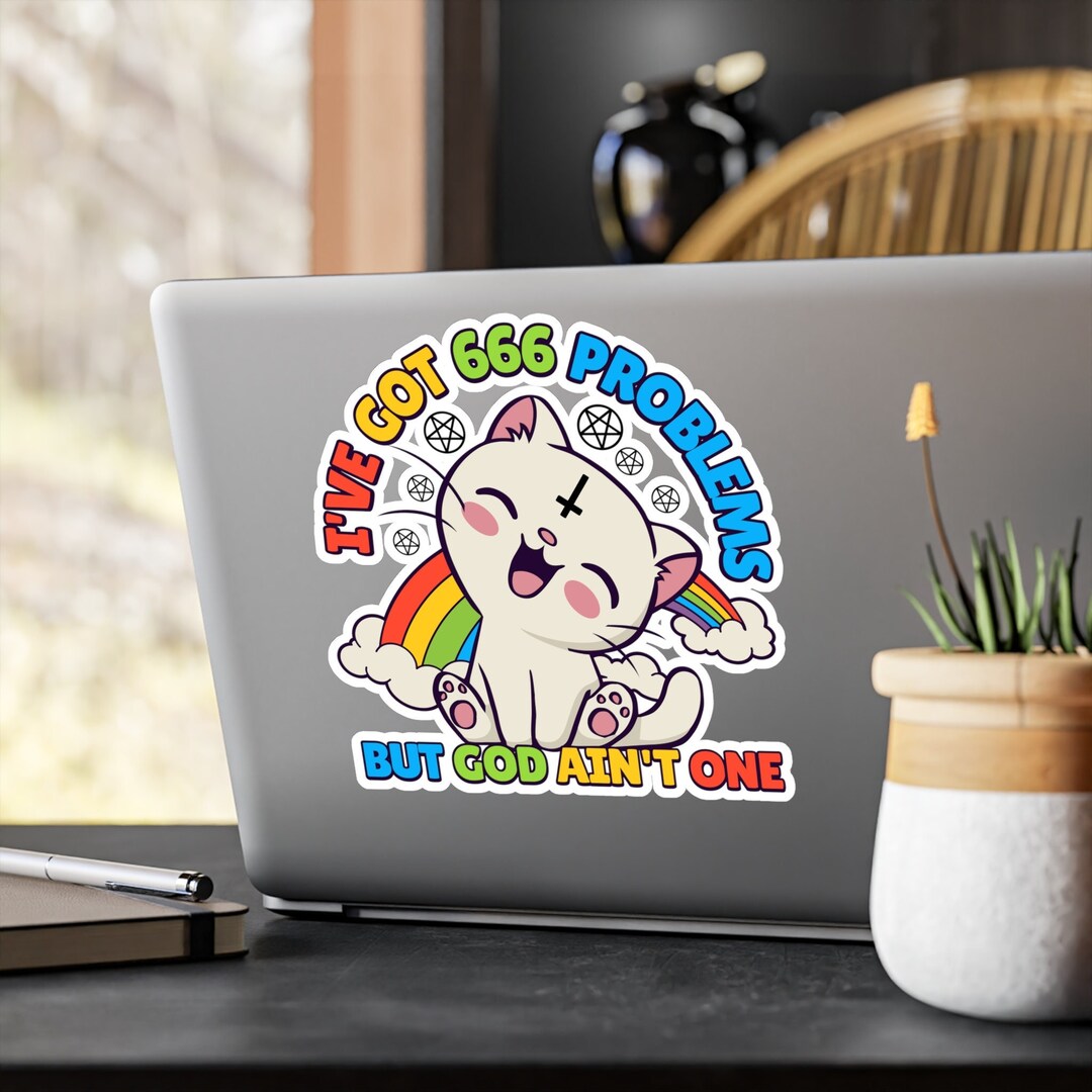 Anti Religion Vinyl Sticker, Anti Christian Gift for Atheist, Godless ...