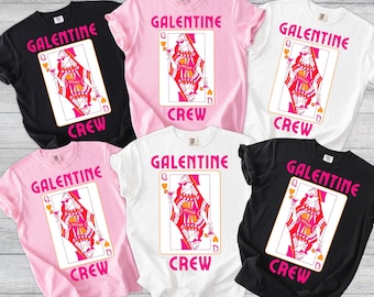 Comfort Colors Galentines Gang Shirt Galentines Day Party T-Shirt For Women Matching Valentine Gift for Best Friends Girls Night Group Tee