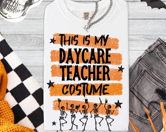 Daycare Teacher Halloween Shirt Comfort Colors Infant Squad Spooky Childcare Tshirt Fall October Day Care Tee Halloween Daycare Worker Gift
