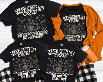 Family Thanksgiving Shirts Thanksgiving Group Shirt Funny Thanksgiving Party Matching Thanksgiving T-Shirts Friendsgiving Group Pun Shirts