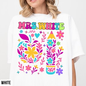 Personalized Teacher Name Shirt, Custom Teacher Gift, Back to School T-Shirt, Teacher Team Shirts, Comfort Colors Teacher TShirt, Trendy Tee
